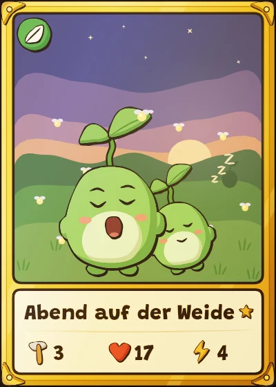 Abend auf der Weide mit Goldfolie