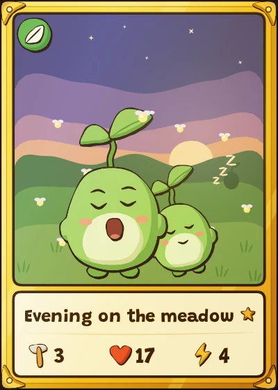 Evening on the meadow with Gold Foil