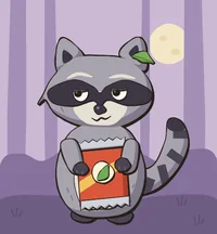 Waschbär mit Booster