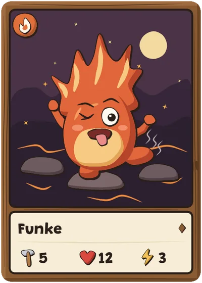 Karte Funke, Gewöhnlich