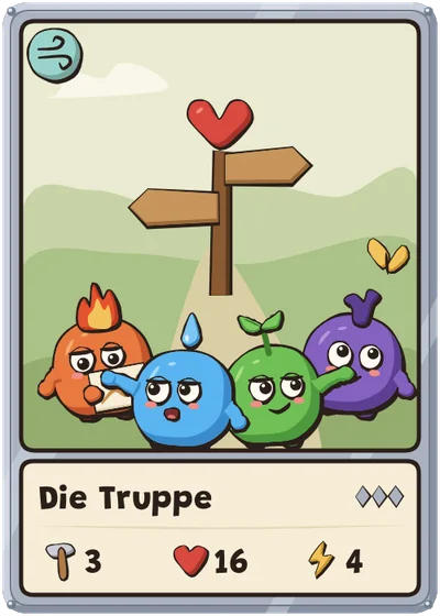 Karte Die Truppe, Selten