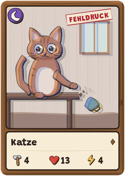 Katze als Fehldruck