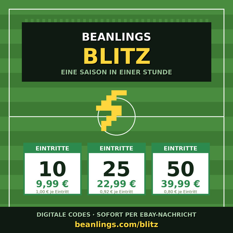 Beanlings Blitz — Eintritte
