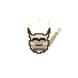 Staubkobold — winzig · getupft · Schweif · Funken