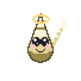 Sandtropf — schlank · gestreift · Schweif · Kranz
