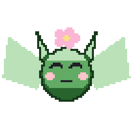 Duende de liana — grande · anillado · alas · flor
